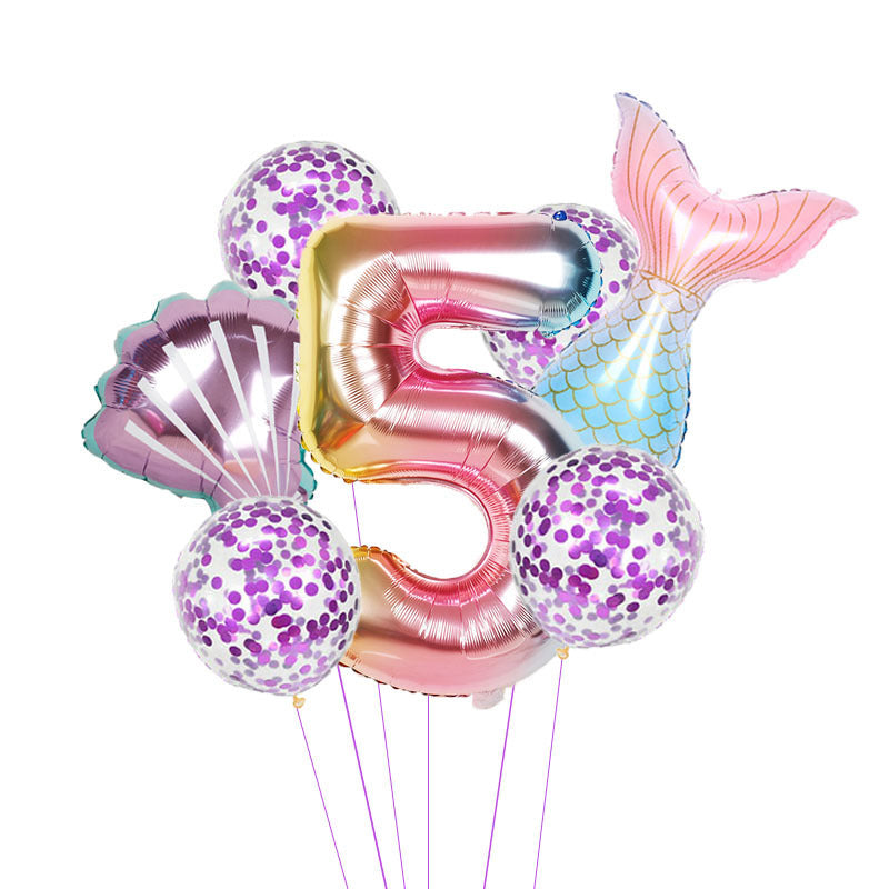 🎉 Set Palloncini Sirena per Feste di Compleanno – Decorazioni Magiche per Party a Tema