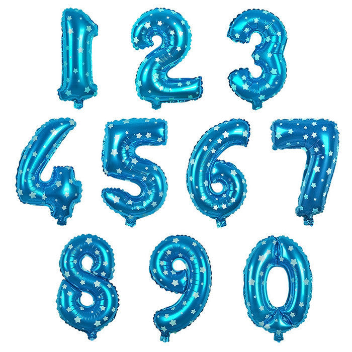 Foil Palloncini Numeri 0 Blu 32", Gonfiabili Elio o Aria, Gigant Numero 0-9, 10-29, 30-100, Granda Palloncino per Anniversario, Decorazione Feste di Compleanno