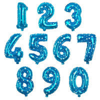 Foil Palloncini Numeri 0 Blu 32", Gonfiabili Elio o Aria, Gigant Numero 0-9, 10-29, 30-100, Granda Palloncino per Anniversario, Decorazione Feste di Compleanno