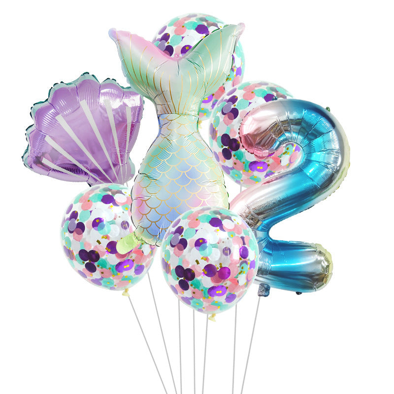 🎉 Set Palloncini Sirena per Feste di Compleanno – Decorazioni Magiche per Party a Tema