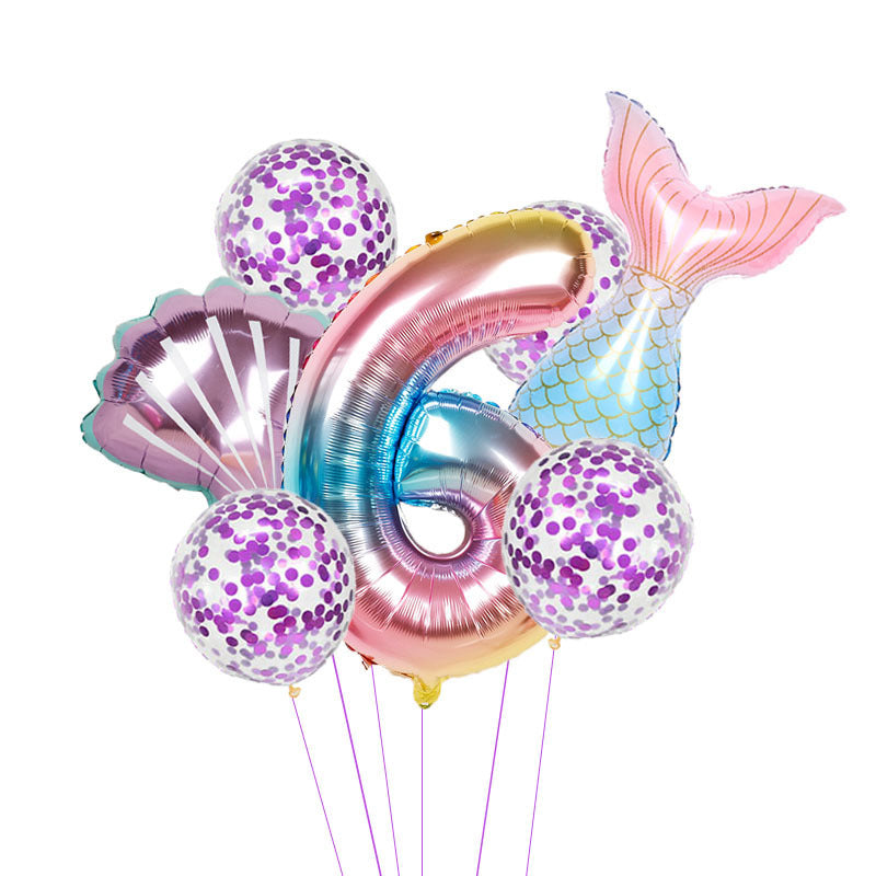 🎉 Set Palloncini Sirena per Feste di Compleanno – Decorazioni Magiche per Party a Tema