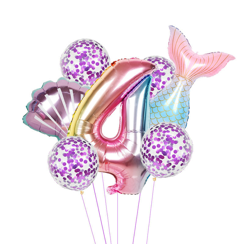🎉 Set Palloncini Sirena per Feste di Compleanno – Decorazioni Magiche per Party a Tema