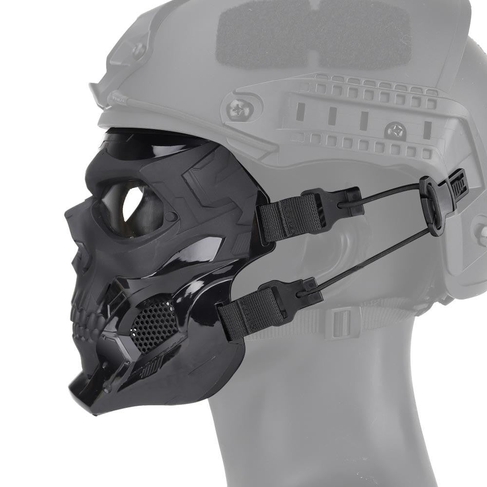 Maschera Halloween Teschio, maschera da teschio che incute paura e suscita l'orrore, perfetta per travestirsi in occasione di feste a tema o per aggiungere un tocco di terrore in più durante la notte di Halloween - Skull horror helmet mask