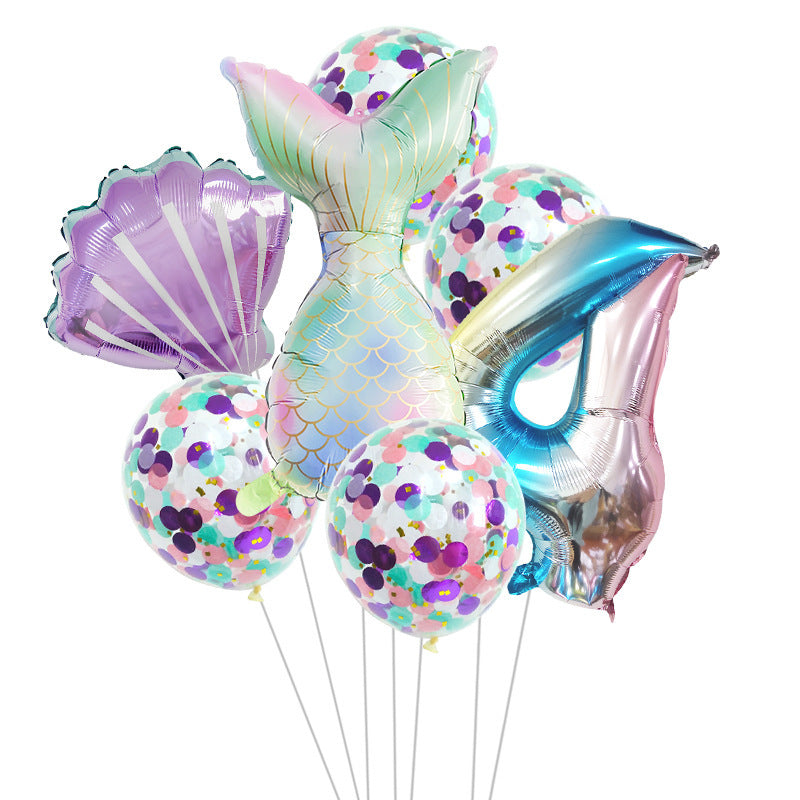 🎉 Set Palloncini Sirena per Feste di Compleanno – Decorazioni Magiche per Party a Tema