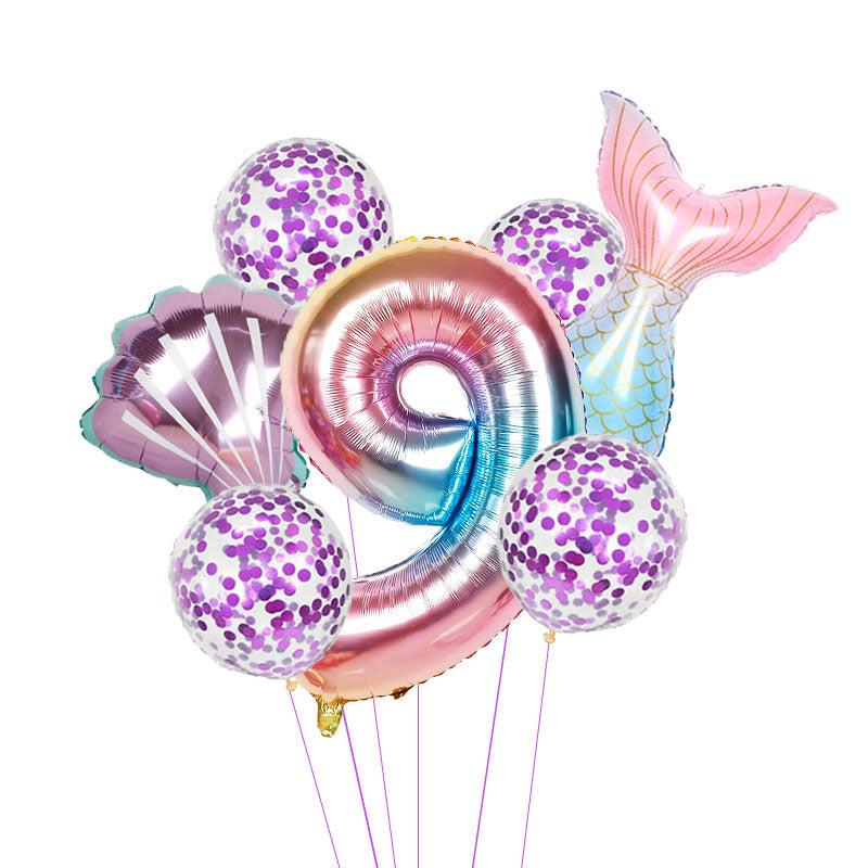 🎉 Set Palloncini Sirena per Feste di Compleanno – Decorazioni Magiche per Party a Tema