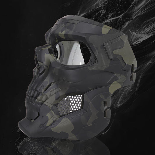 Maschera Halloween Teschio, maschera da teschio che incute paura e suscita l'orrore, perfetta per travestirsi in occasione di feste a tema o per aggiungere un tocco di terrore in più durante la notte di Halloween - Skull horror helmet mask