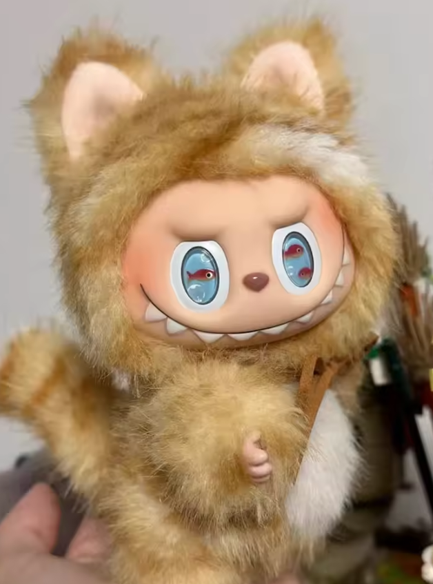 Cat Costume Orange POP MART The Monsters - Exciting Macaron LABUBU Big Into Energy and Have a Seat Blind Box