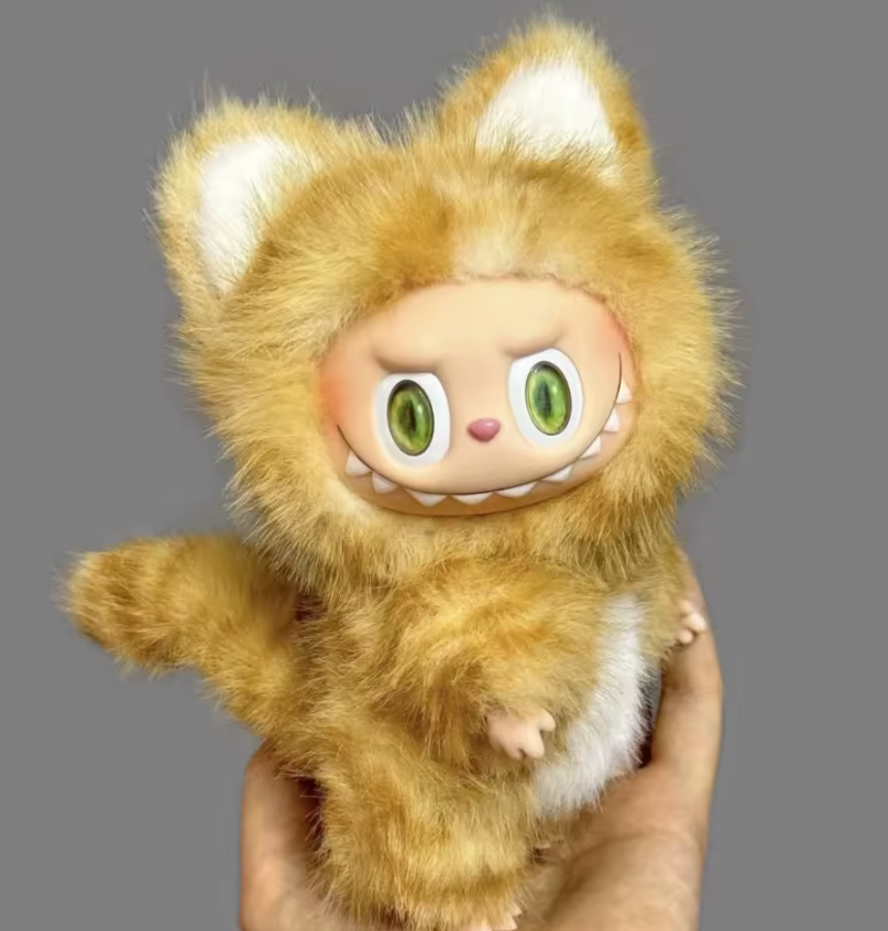 Cat Costume Orange POP MART The Monsters - Exciting Macaron LABUBU Big Into Energy and Have a Seat Blind Box