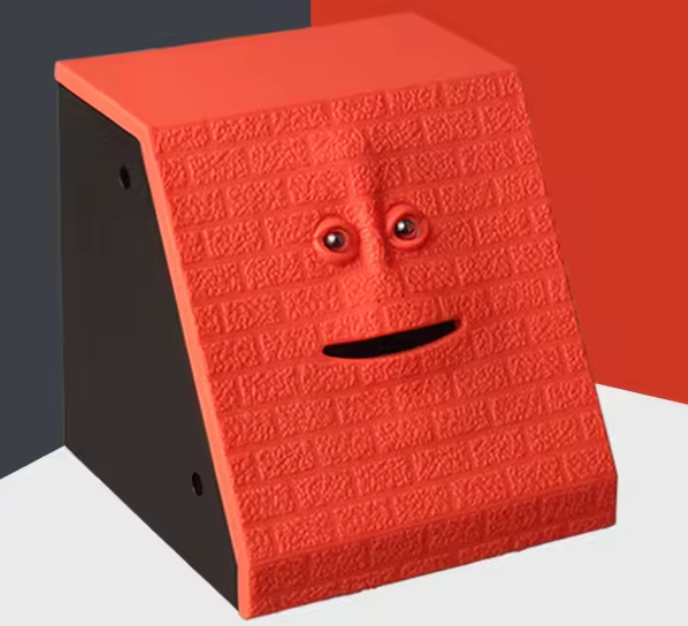 Face Bank Creepy Piggy Bank Salvadanaio dinamico a forma di viso, induzione elettrica, divertente