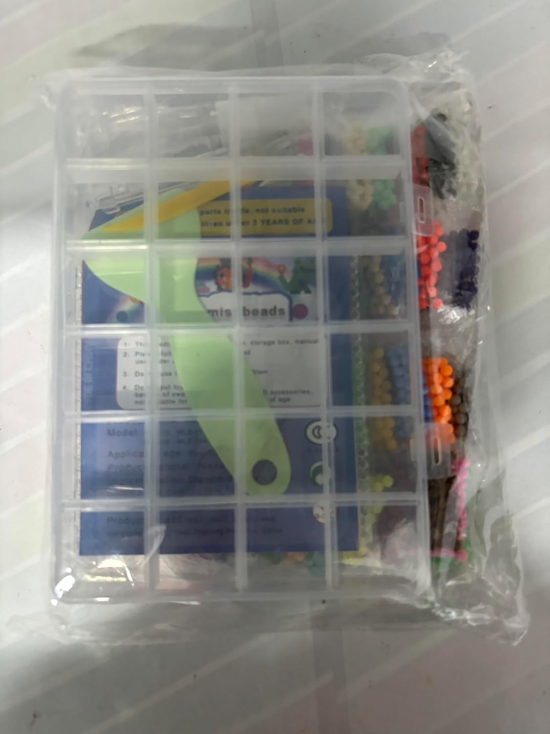 아이들을 위한 DIY 비즈, 4800개입 24가지 색깔의 끈적끈적한 물 비즈, 완벽한 키트 물 리필 비즈 물 비즈 공예 세트, 크리스마스 남녀 아동용 (3~7세)
