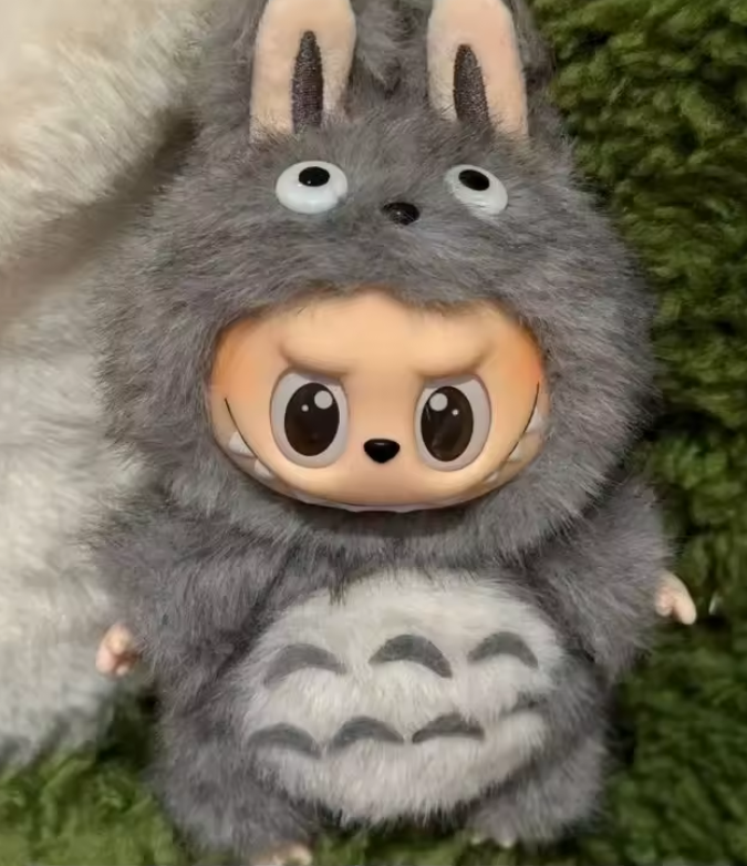 Cat Costume Grey POP MART The Monsters - Exciting Macaron LABUBU Big Into Energy and Have a Seat Blind Box