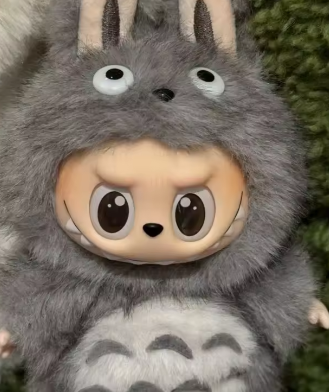 Cat Costume Grey POP MART The Monsters - Exciting Macaron LABUBU Big Into Energy and Have a Seat Blind Box