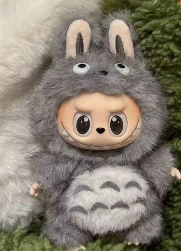 Cat Costume Grey POP MART The Monsters - Exciting Macaron LABUBU Big Into Energy and Have a Seat Blind Box