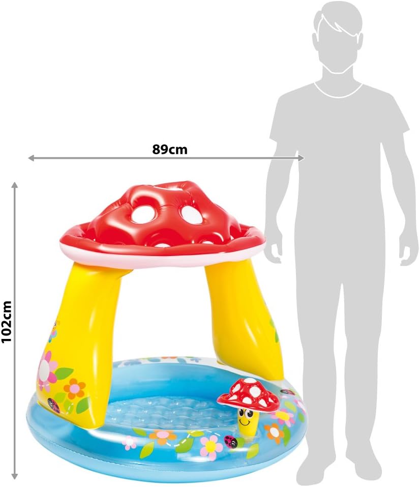 Intex 57114 - Piscina Baby Fungo, 102 x 89 cm, Multicolore