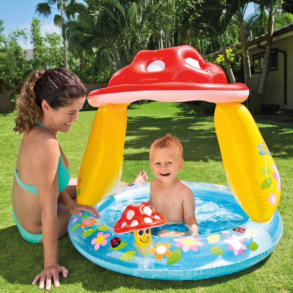 Intex 57114 - Piscina Baby Fungo, 102 x 89 cm, Multicolore