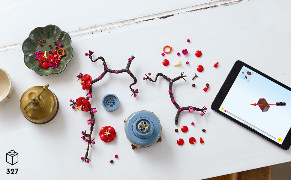 LEGO Botanicals Albicocco Giapponese - Idee Regalo Donna o per la Festa della Mamma - Fiore Finto Artificiale da Costruire per Adulti, Decorazione Floreale per Casa dalla Collezione Botanica - 10369