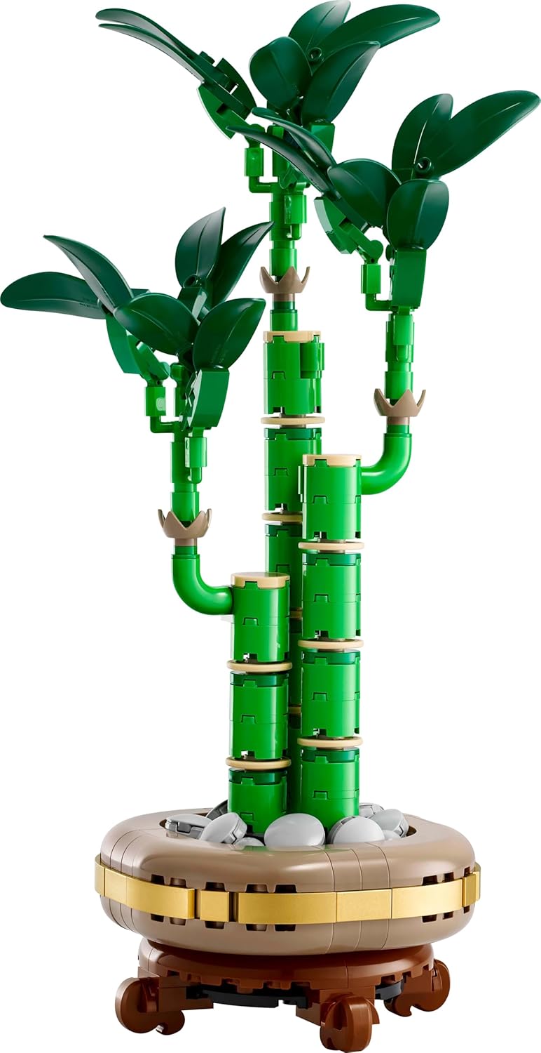 LEGO Botanicals Bambù del Buon Auspicio - Idee Regalo Donna o per la Festa della Mamma - Pianta Artificiale da Arredamento Interno con Vaso Finto, Decorazione di Casa dalla Botanical Collection 10344