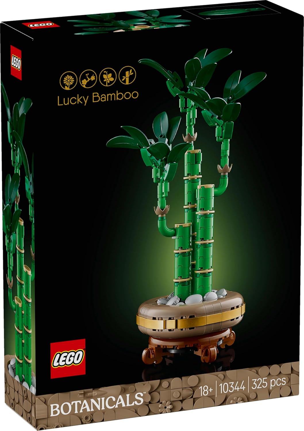 LEGO Botanicals Bambù del Buon Auspicio - Idee Regalo Donna o per la Festa della Mamma - Pianta Artificiale da Arredamento Interno con Vaso Finto, Decorazione di Casa dalla Botanical Collection 10344