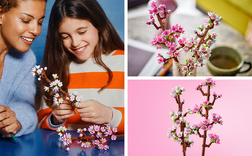 LEGO Botanicals Fiori di Ciliegio - Set Collezione Botanica per Adulti, Bambine e Bambini a Partire da 8+ Anni - Idee Regalo Donna o Mamma - Decorazione Floreale per Casa - 40725