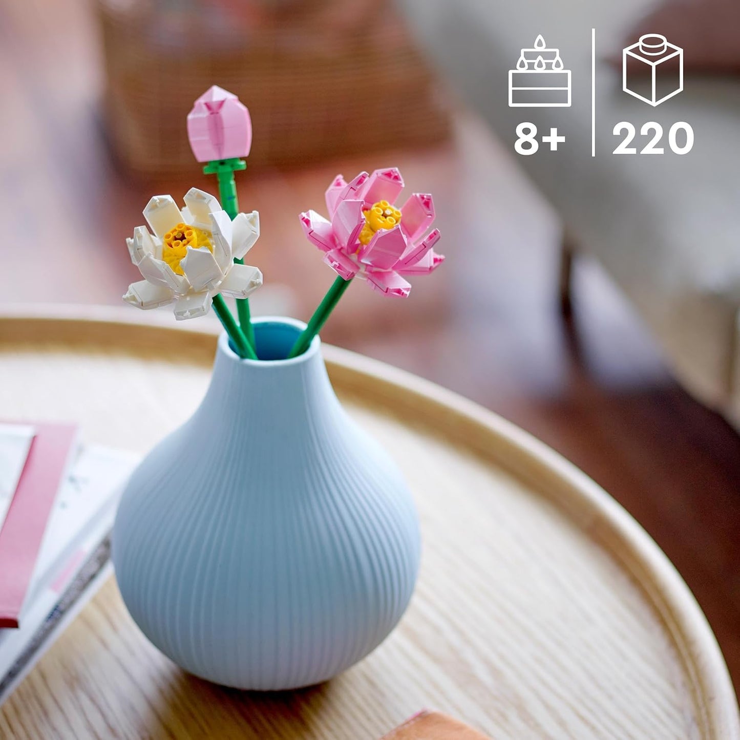 LEGO Botanicals Fiori di Loto - Set Fiori Finti da Costruire per Bambine e Bambini 8+ Anni - Idee Regalo Donna o Mamma - Bouquet da Esporre come Decorazione di Casa dalla Collezione Botanica - 40647
