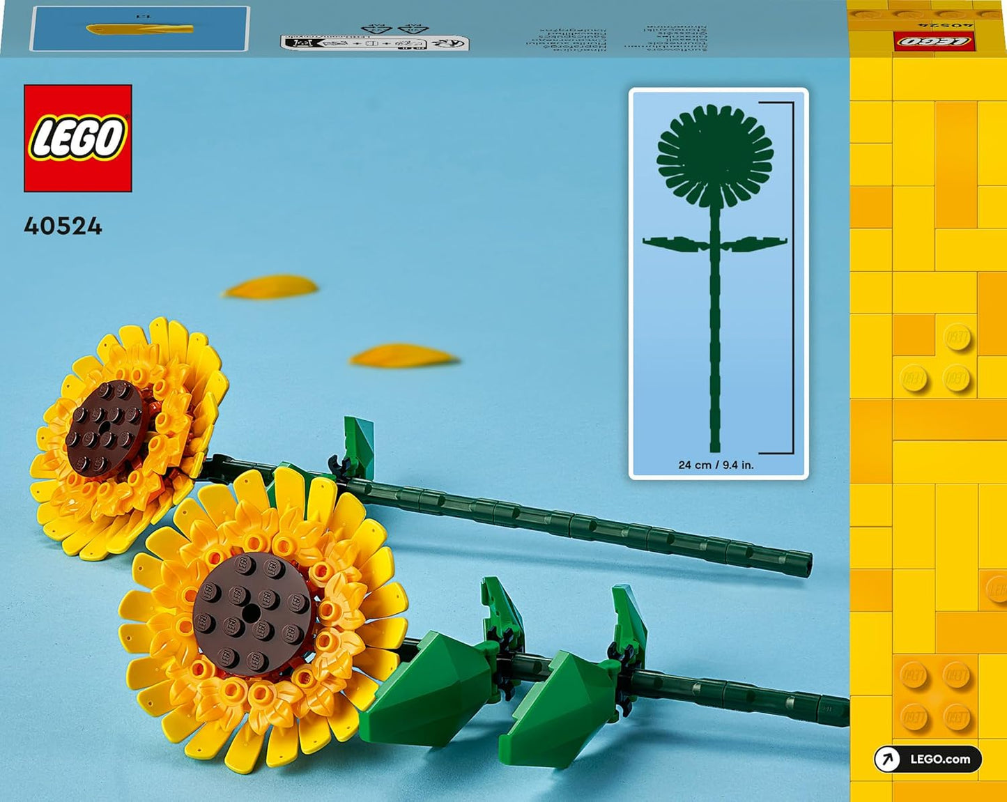 LEGO Botanicals Girasoli - Set di Fiori Finti per Bambine e Bambini 8+ Anni - Idee Regalo Donna o Mamma - Bouquet da Esporre come Decorazione di Casa o della Camera da Letto - 40524