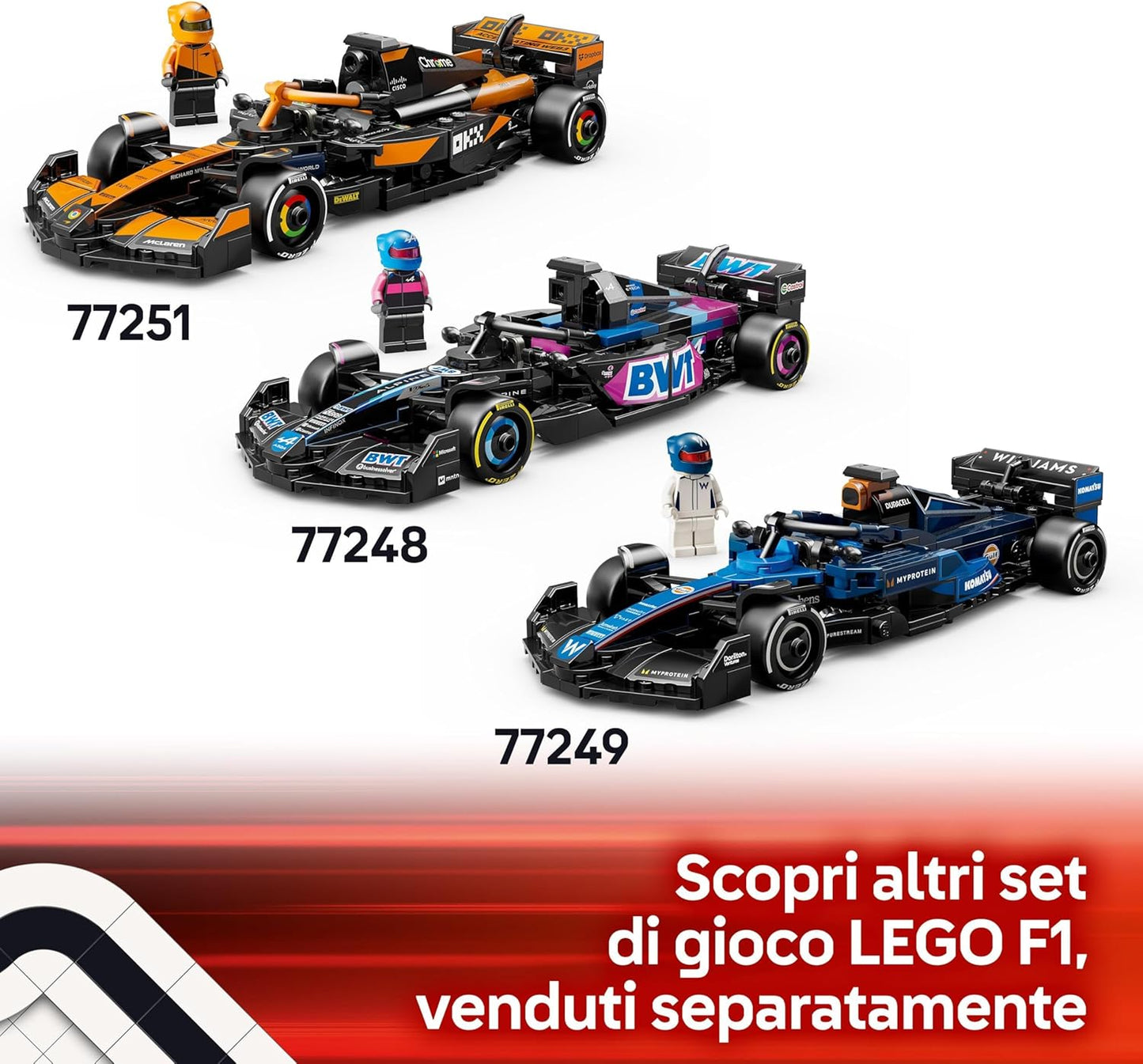 Aston Martin Aramco F1 AMR24 LEGO Speed Champions Auto da Corsa Modello per Bambini da 10 Anni o per Adulti Fan della Formula 1-77245