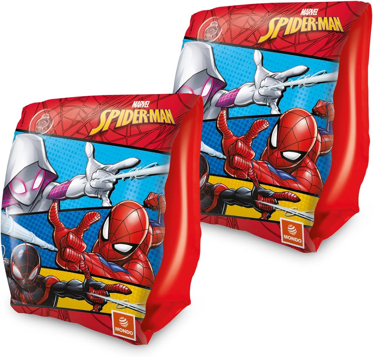 Mondo Toys - SPIDERMAN Arm Bands - Braccioli di Sicurezza per bambini - Materiale PVC - Adatti a bambini da 2 a 6 anni con Peso 6-20 kg - 16927