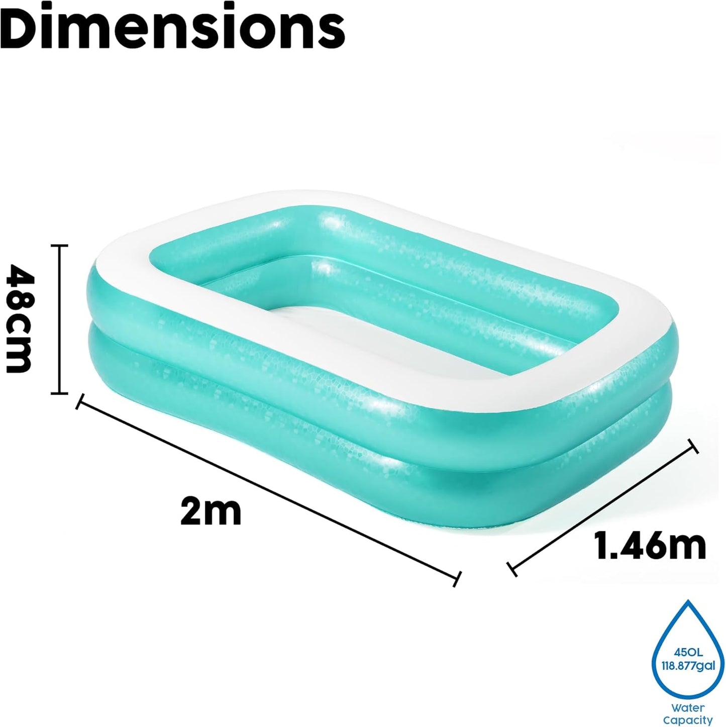 PISCINA FAMILY 2 ANELLI 201x150x5