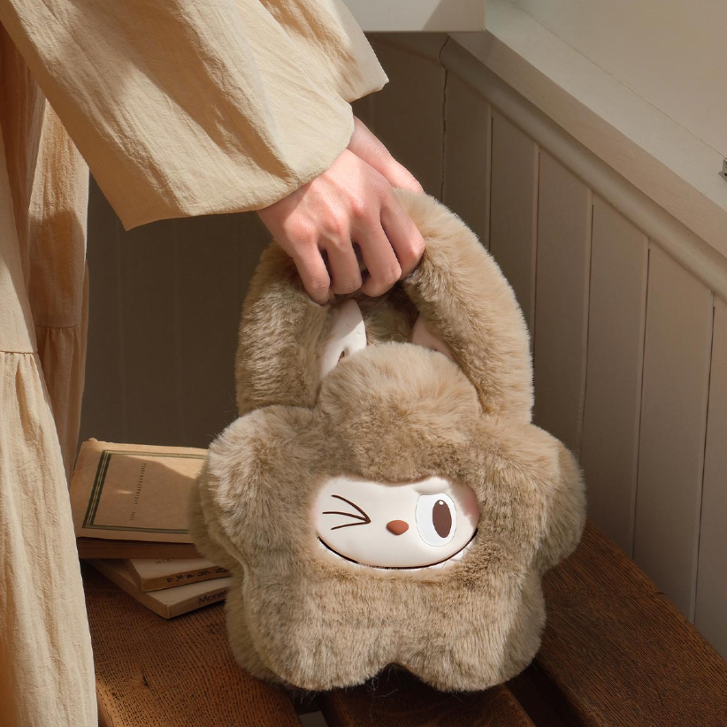 POP MART The Monster Classic Series-Plush FLower Bag (Brown/Blue)