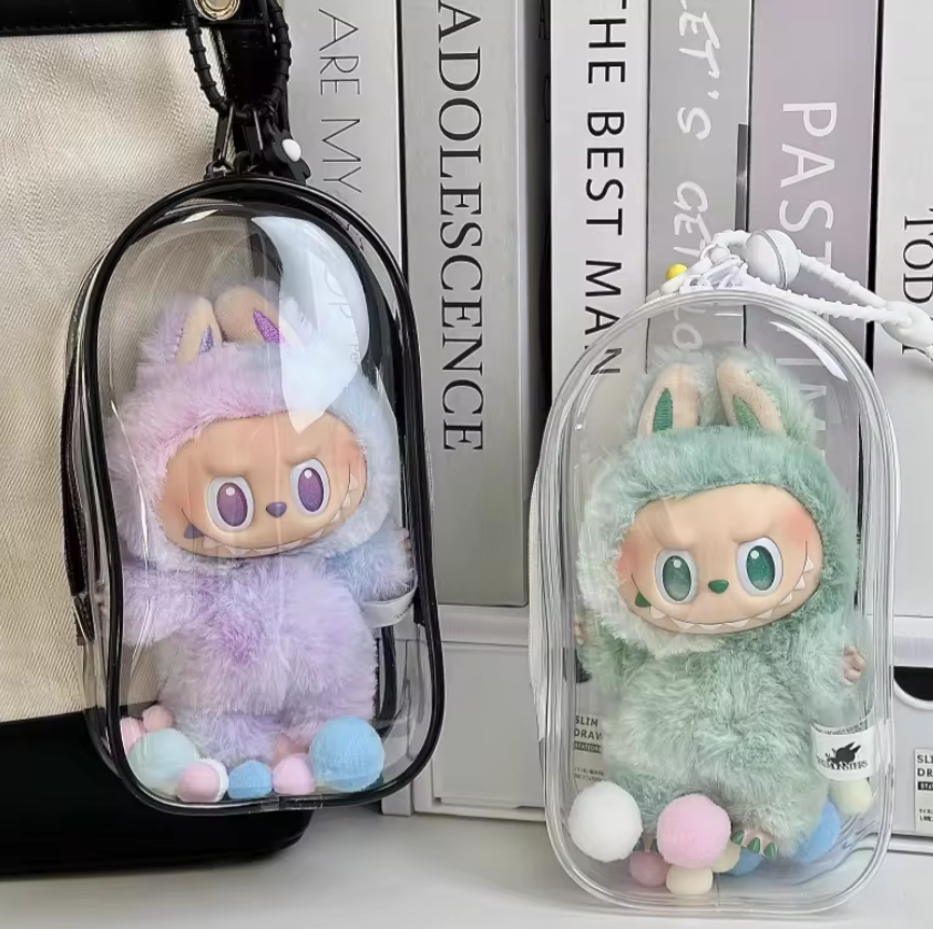 POP MART The Monsters - Have a Seat Macaron Big Into Energy LABUBU Custodia Borsa Trasparente