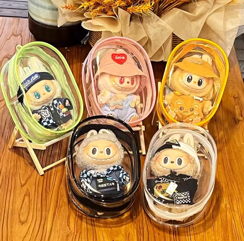 POP MART The Monsters - Have a Seat Macaron Big Into Energy LABUBU Custodia Borsa Trasparente