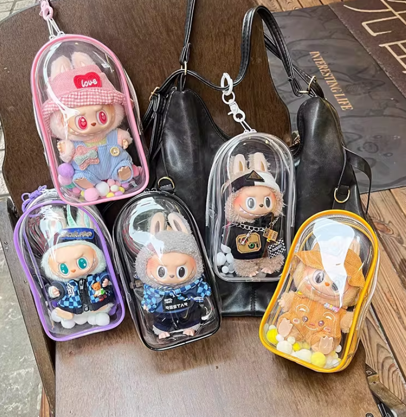 POP MART The Monsters - Have a Seat Macaron Big Into Energy LABUBU Custodia Borsa Trasparente