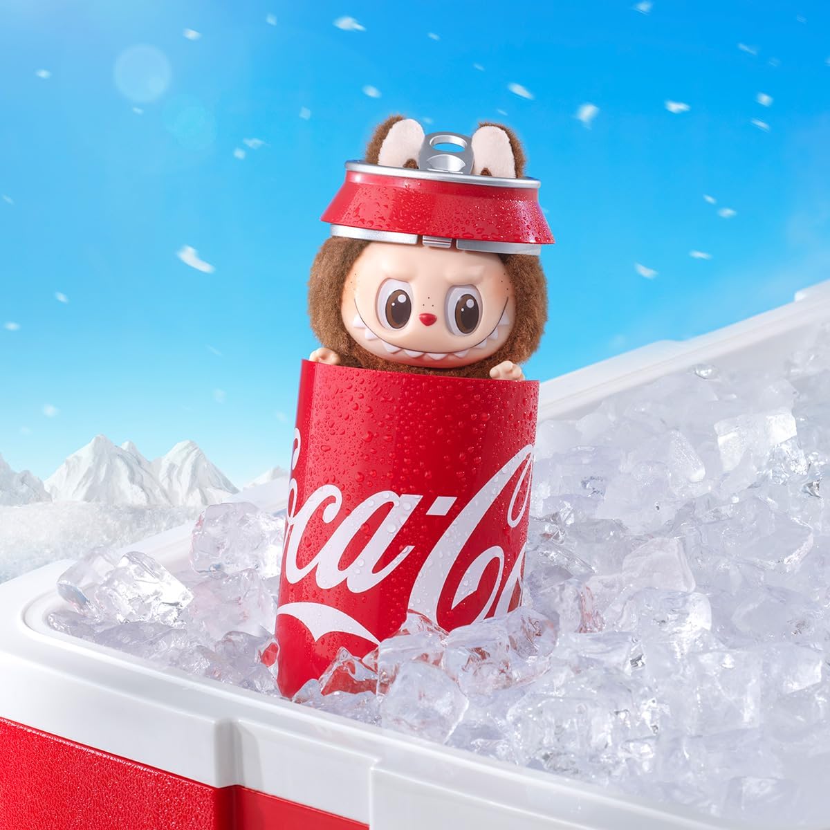 POP MART The Monsters COCA-COLA Series-Vinyl Face Plush Pendant Personaggio d'Azione Giocattolo da Collezione Figura Regalo di Festa 1PC