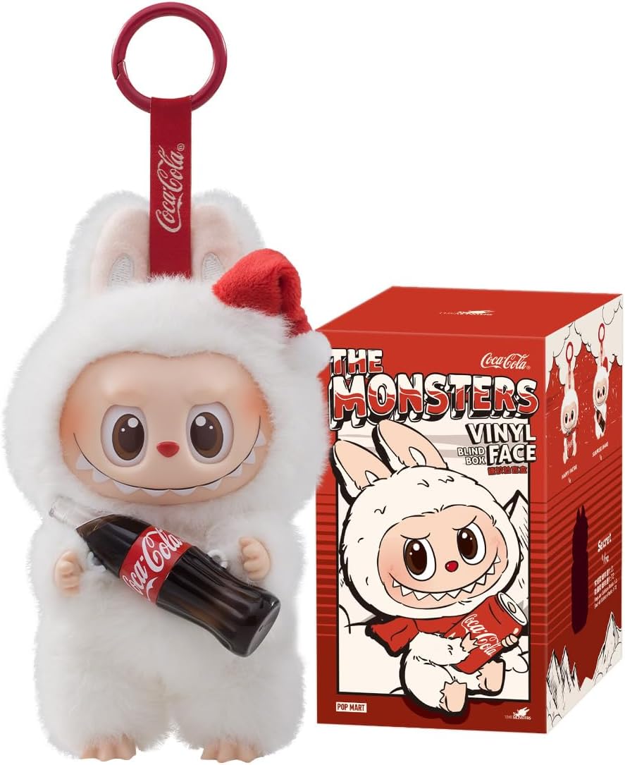 POP MART The Monsters COCA-COLA Series-Vinyl Face Plush Pendant Personaggio d'Azione Giocattolo da Collezione Figura Regalo di Festa 1PC
