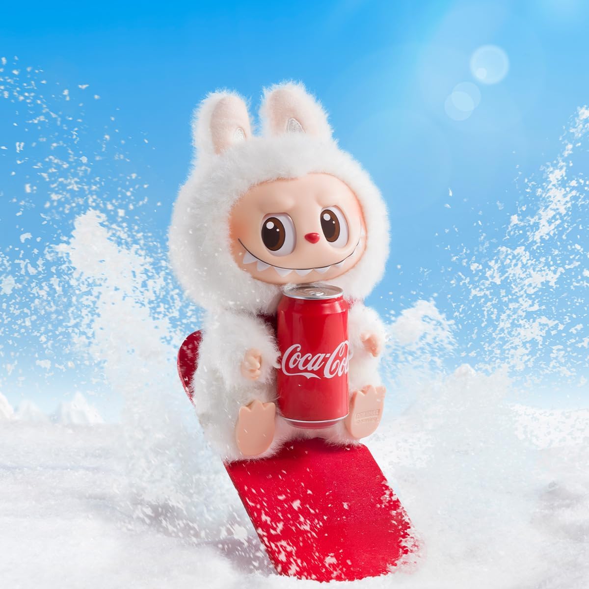 POP MART The Monsters COCA-COLA Series-Vinyl Face Plush Pendant Personaggio d'Azione Giocattolo da Collezione Figura Regalo di Festa 1PC
