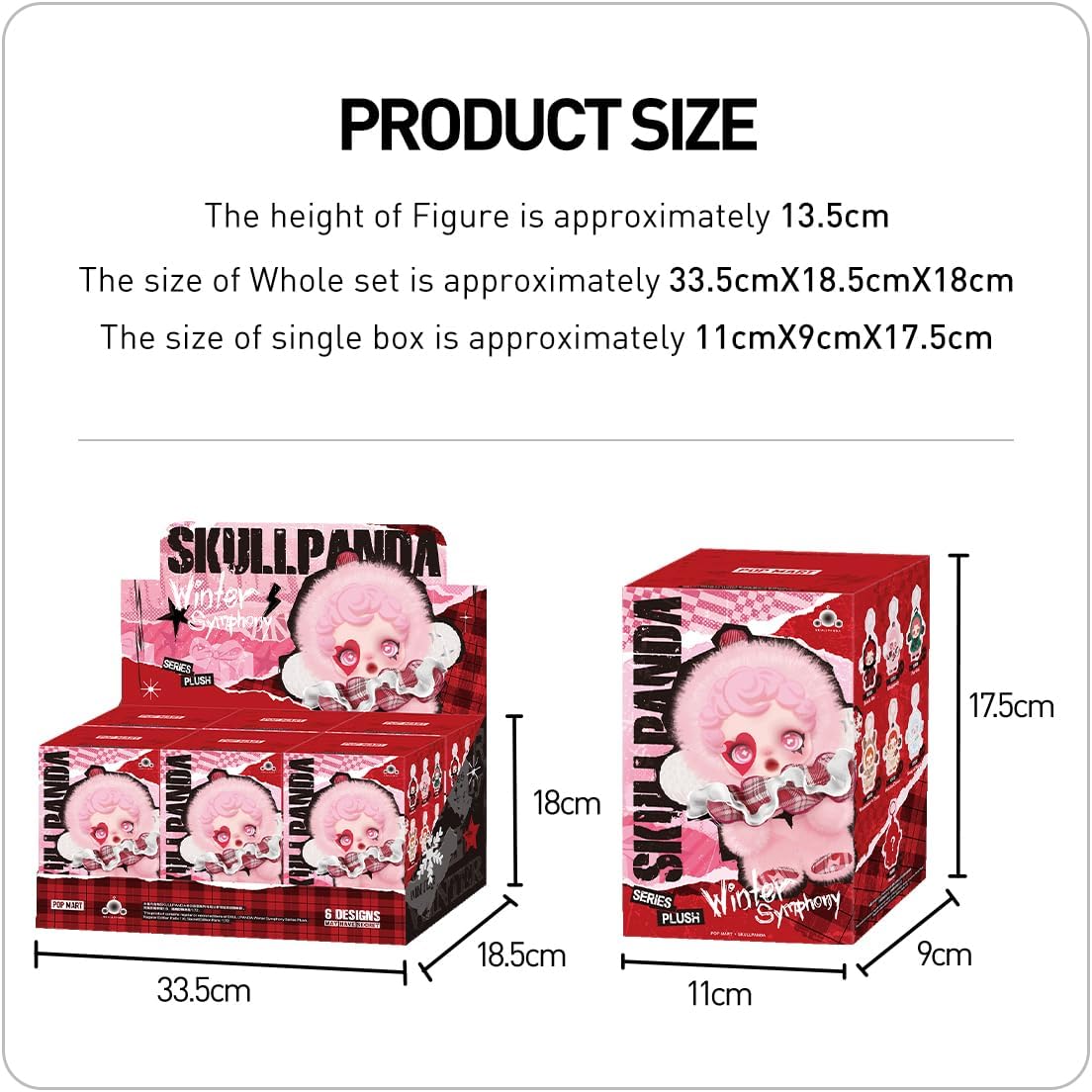 POP MART SKULLPANDA Winter Symphony Series Plush Personaggio d'Azione Giocattolo da Collezione Figura Regalo di Festa 1PC