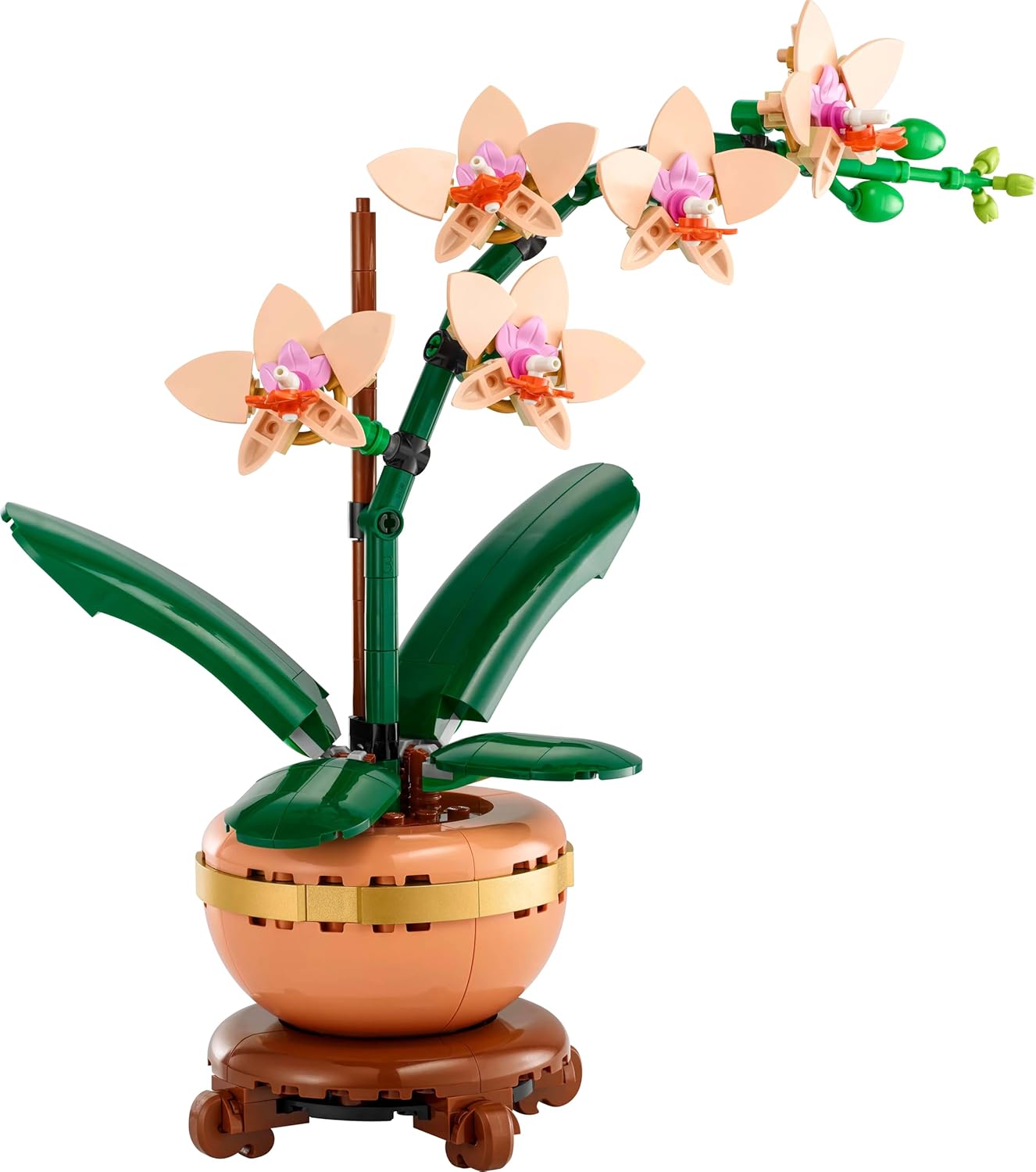 LEGO Botanicals Mini-Orchidea - Idee Regalo Donna o per la Festa della Mamma - Set con Fiori Finti e Vaso, Bocciolo e Foglie Artificiali da Costruire, Botanical Collection per Adulti - 10343
