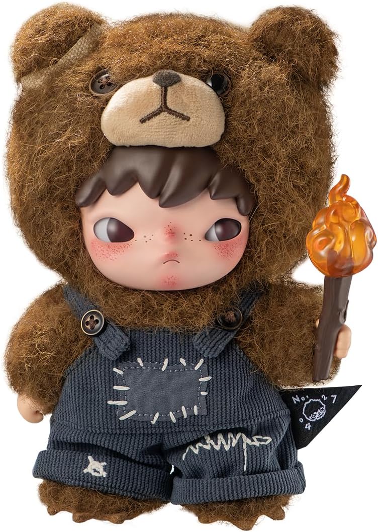POP MART Hirono Living Wild-Fight for Joy Plush Doll Personaggio d'Azione Giocattolo da Collezione Figura Regalo di Festa 1PC