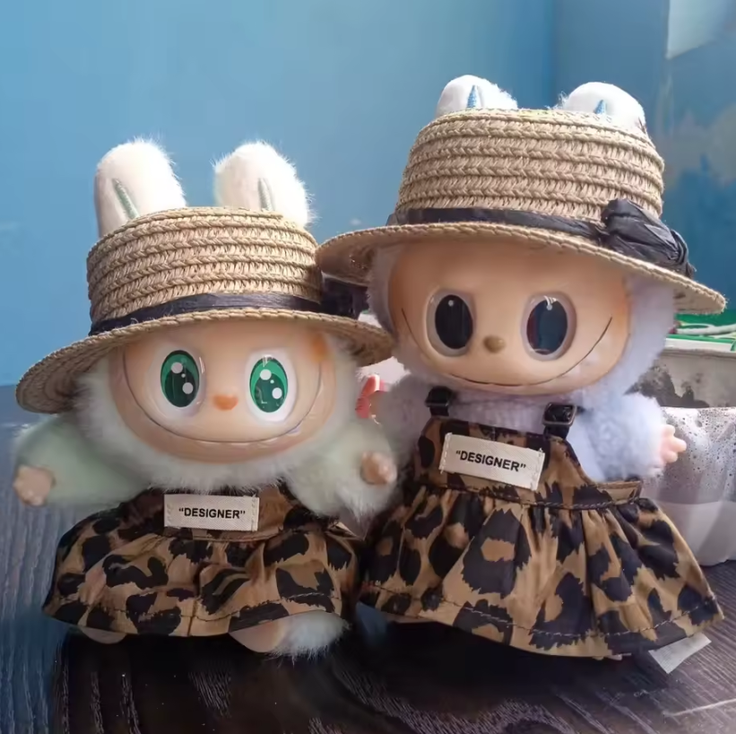 Vestito Leopardo POP MART The Monsters - Exciting Macaron LABUBU Big Into Energy and Have a Seat Blind Box