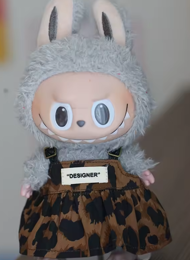 Vestito Leopardo POP MART The Monsters - Exciting Macaron LABUBU Big Into Energy and Have a Seat Blind Box