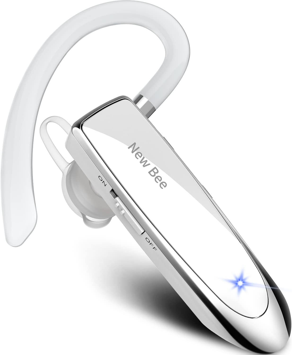 Auricolare Bluetooth Singolo 5.0 Auricolare Mani Libere New Bee Cuffia Bluetooth Mono per Huawei Samsung iPhone Cellulari Android Laptop e Altro