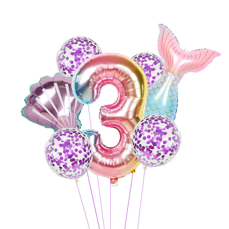 🎉 Set Palloncini Sirena per Feste di Compleanno – Decorazioni Magiche per Party a Tema
