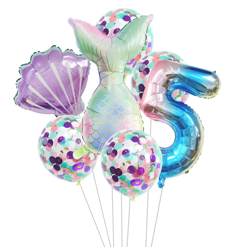 🎉 Set Palloncini Sirena per Feste di Compleanno – Decorazioni Magiche per Party a Tema