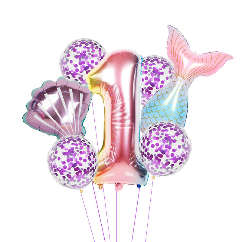 🎉 Set Palloncini Sirena per Feste di Compleanno – Decorazioni Magiche per Party a Tema