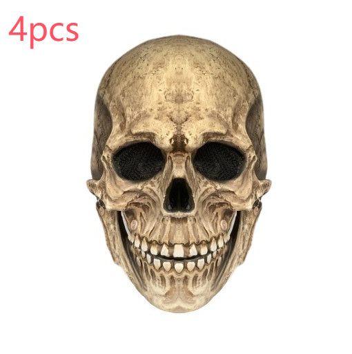 Maschera di Halloween con teschio dalla bocca mobile, casco con teschio dalla bocca mobile e maschera integrale con teschio - Halloween Movable Mouth Skull Mask Helmet Mouth Movable Skull Full Head Skull Mask