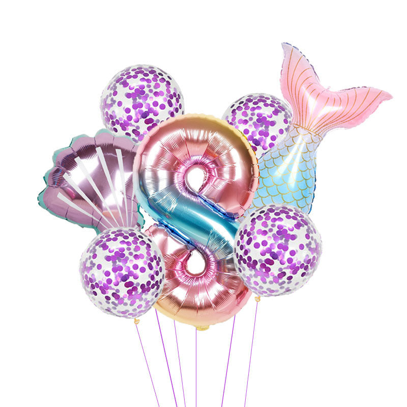 🎉 Set Palloncini Sirena per Feste di Compleanno – Decorazioni Magiche per Party a Tema