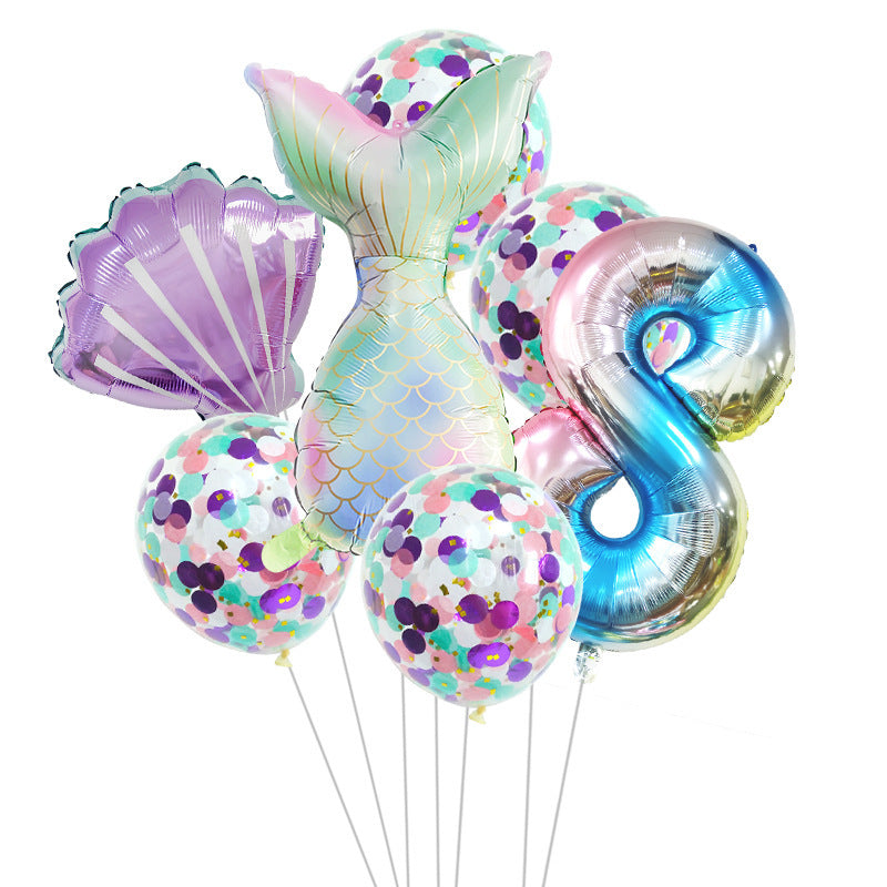 🎉 Set Palloncini Sirena per Feste di Compleanno – Decorazioni Magiche per Party a Tema
