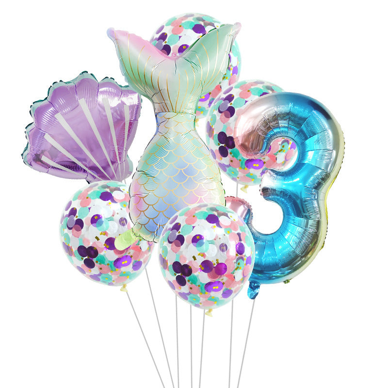 🎉 Set Palloncini Sirena per Feste di Compleanno – Decorazioni Magiche per Party a Tema