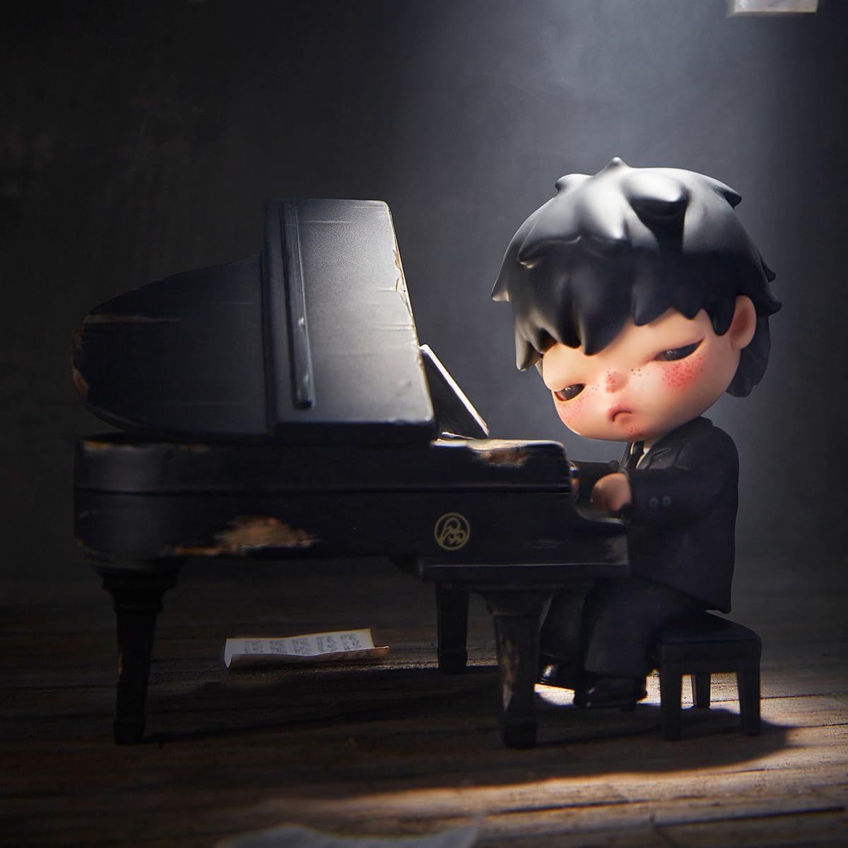 POP MART Hirono The Pianist Figure Personaggio d'Azione Giocattolo da Collezione Figura Regalo di Festa 1PC