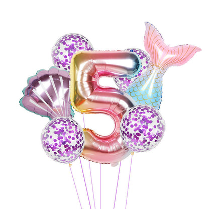 🎉 Set Palloncini Sirena per Feste di Compleanno – Decorazioni Magiche per Party a Tema